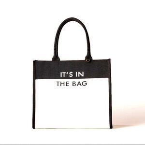 New Kate Spade x Target Black and White X Large "It's In The Bag" Tote Bag